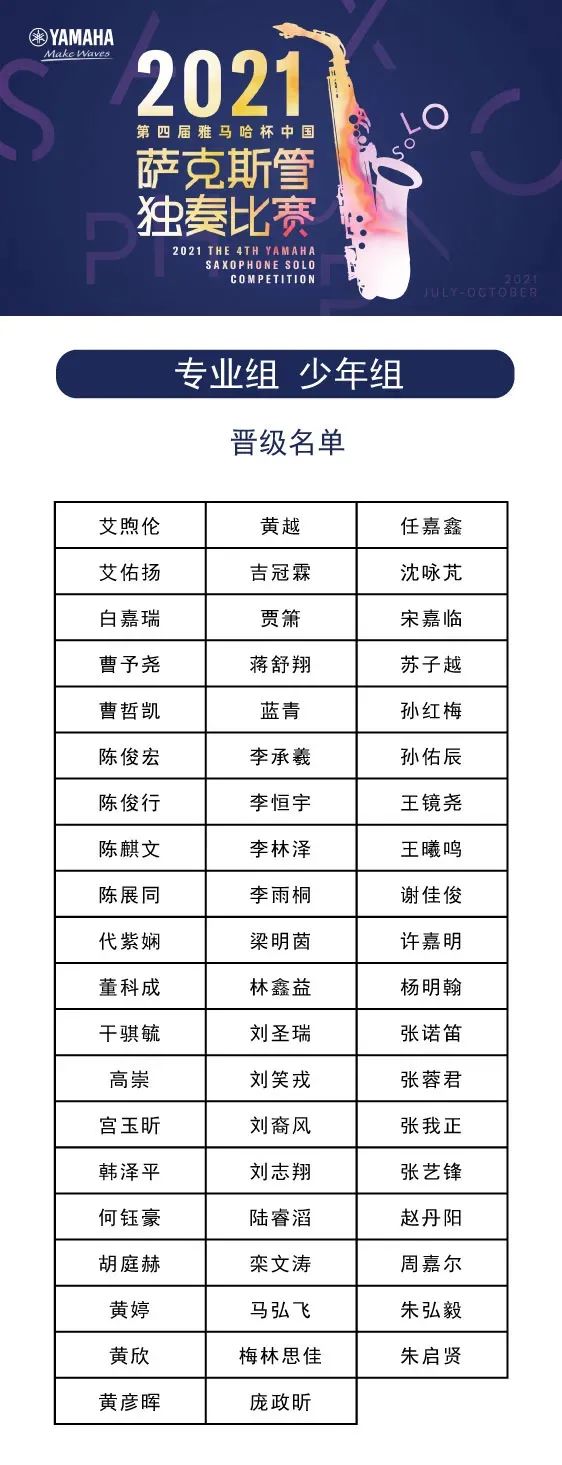 第四届“人生就是搏杯”（中国）萨克斯管独奏比赛——决赛名单公布，决赛报名通道开启！
